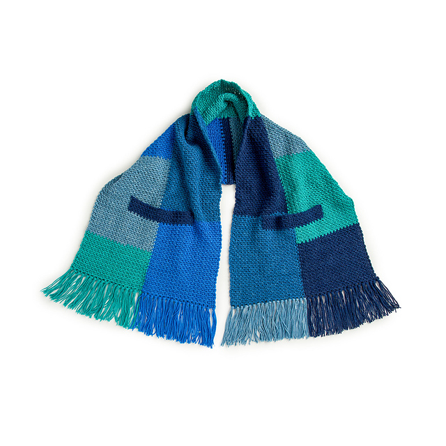 Color Block Pocket Shawl
