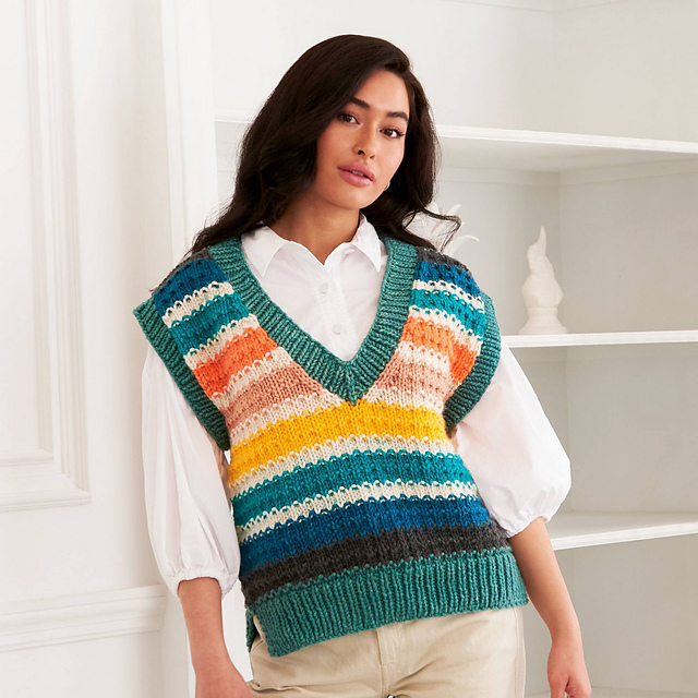 Ravelry: City Walks Vest pattern by Yarnspirations Design Studio
