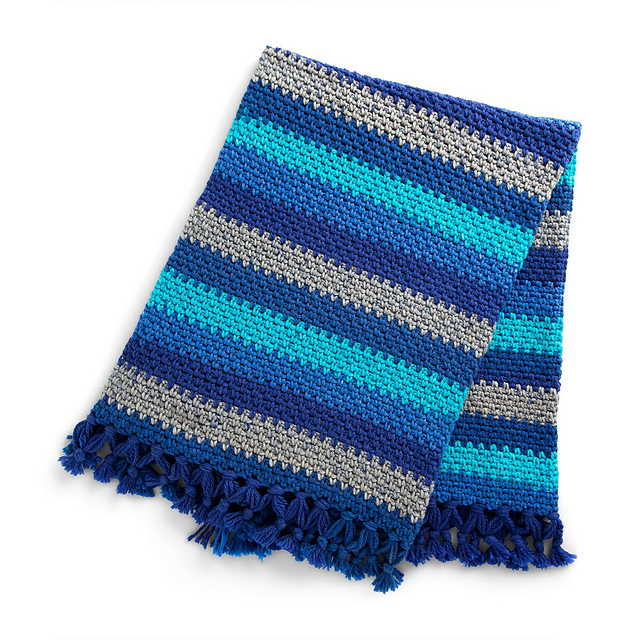 Knotted Fringe Blanket