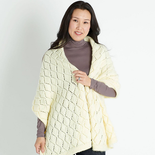 Rectangular Pointelle Shawl