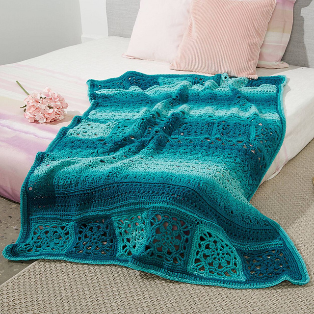 Ravelry Ombre Motif Sampler pattern by Red Heart Design Team