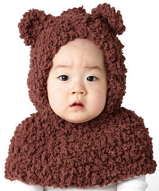 Ravelry Bear Hood pattern by Yarnspirations Design Studio