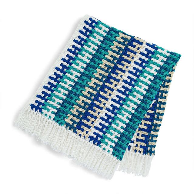 Frenetic Stripes Mosaic Blanket