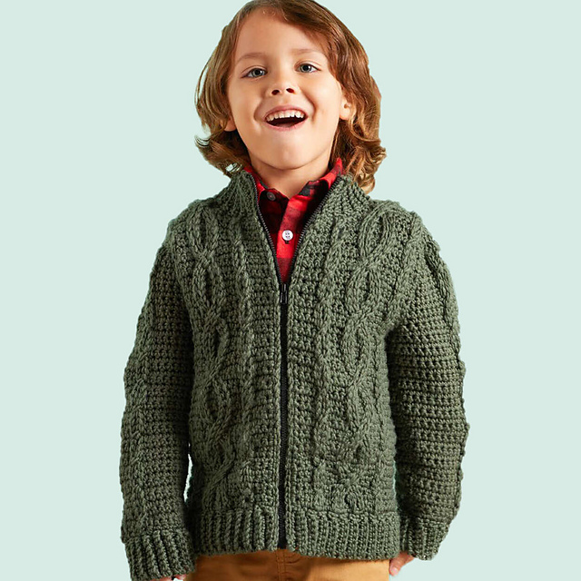 Cabled Crochet Jacket