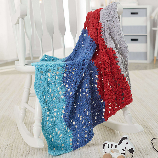 One-Ball Gentle Ripple Baby Blanket