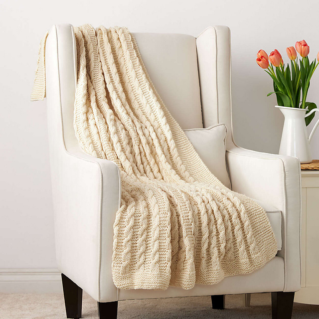 Exquisite Cabled Throw