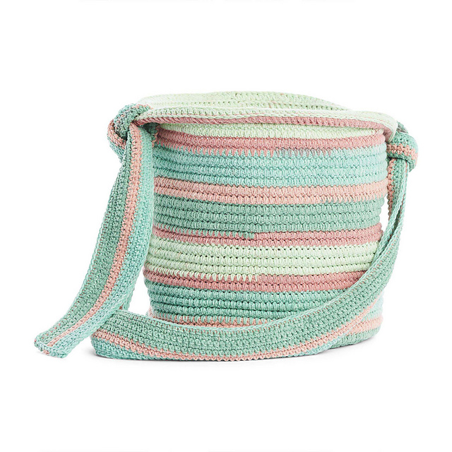 Striped Bucket Bag