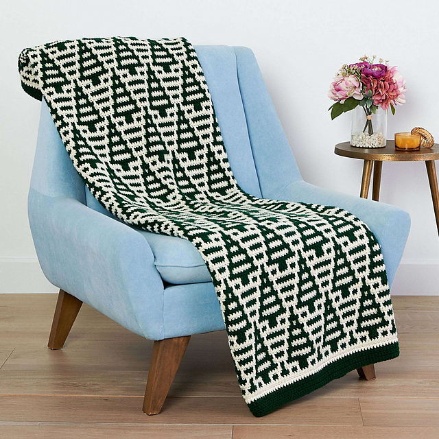 Evergreen Mosaic Blanket