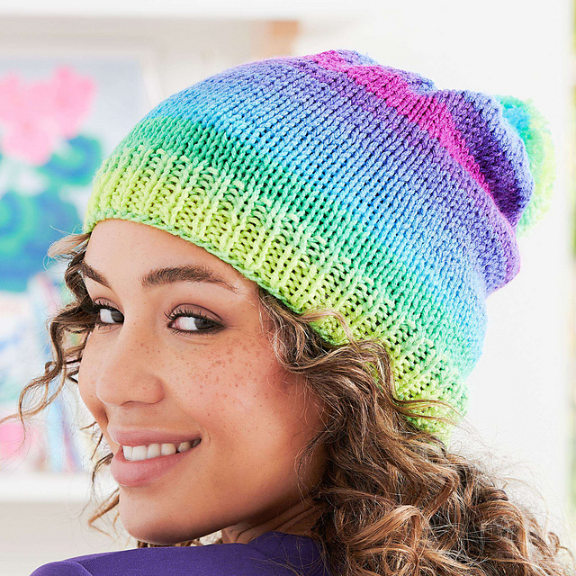 Knit Stripes Hat