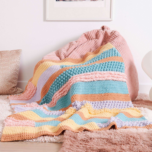 Bobbly Bauhaus-Inspired Blanket