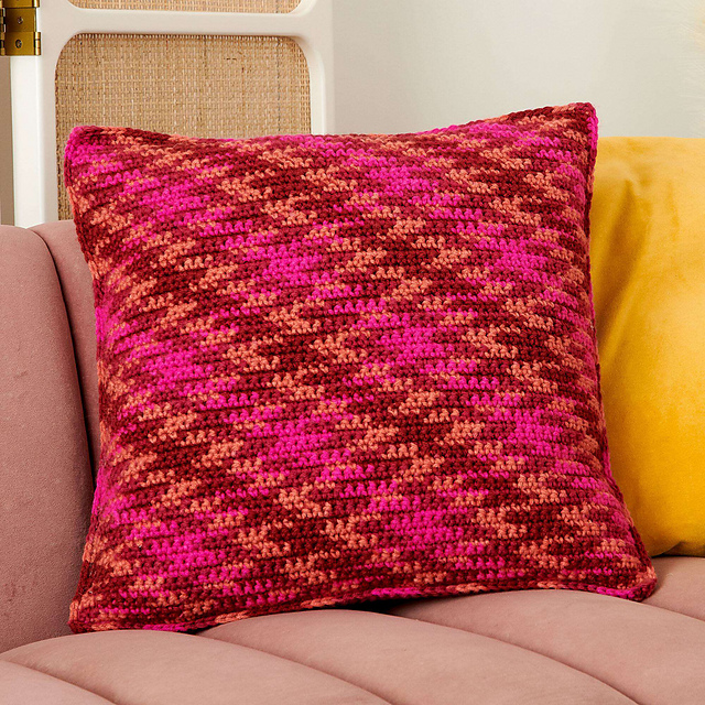 Ravelry Pooling as Planned Pillow pattern by Yarnspirations Design Studio
