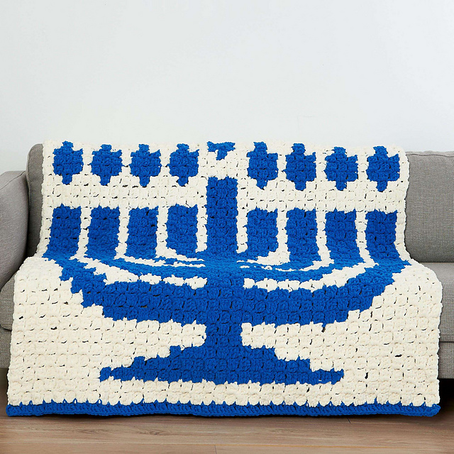 C2C Menorah Blanket