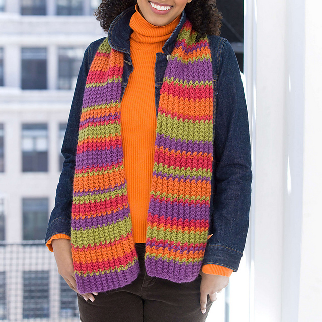 Reversible Cable Scarf