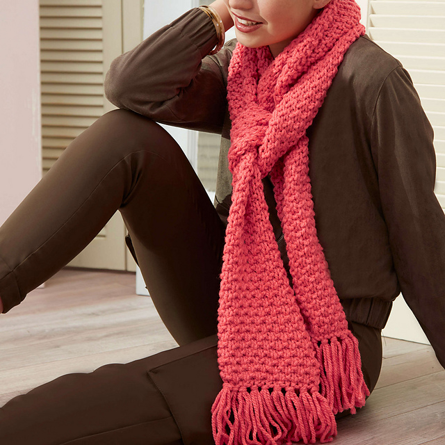Textured Fringe Scarf