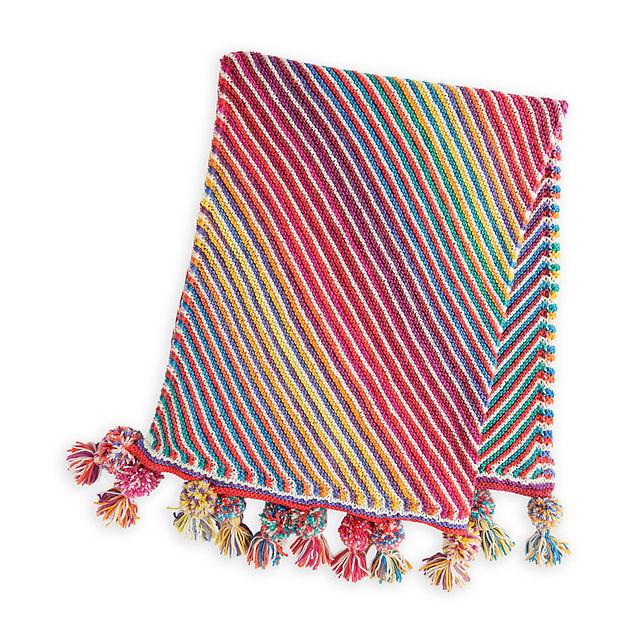 Color Cascade Bias Panel Blanket