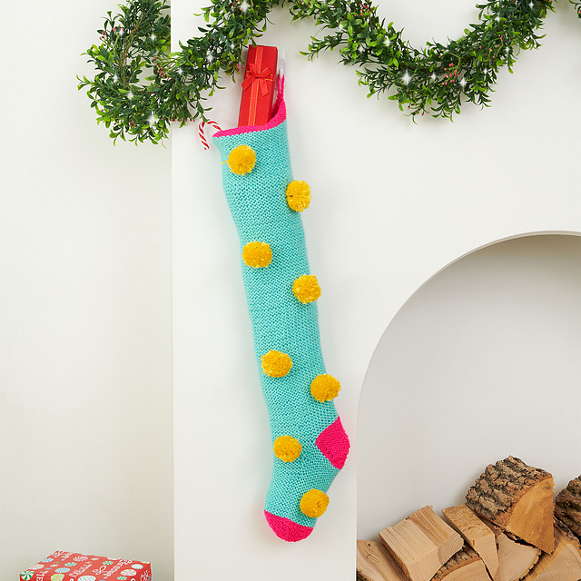 Pompoms Galore Stocking