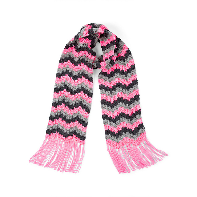 Bargello Striped Scarf
