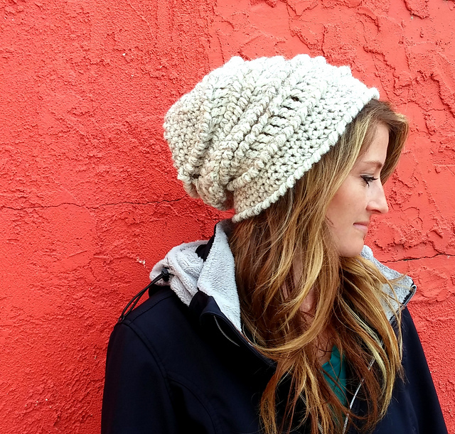 Unisex Slouchy Textured Beanie