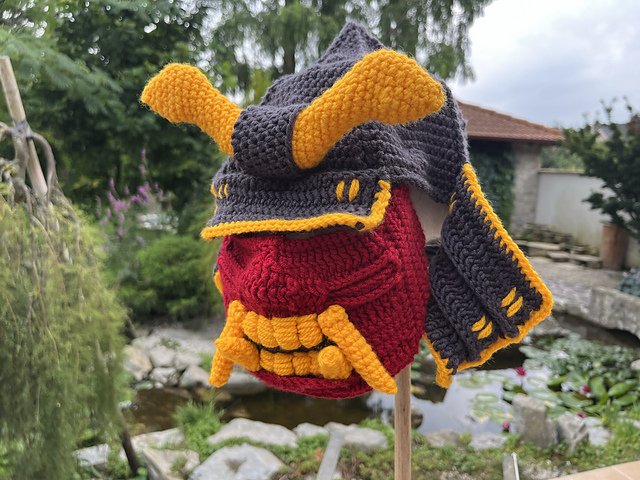 Ravelry: Kabuto Samurai Helmet pattern by Jozef Mihál