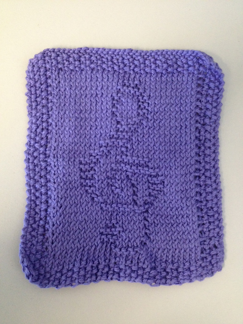 Treble Clef Dishcloth