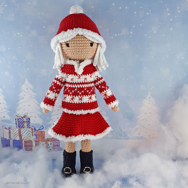 Hanae and her Christmas outfit