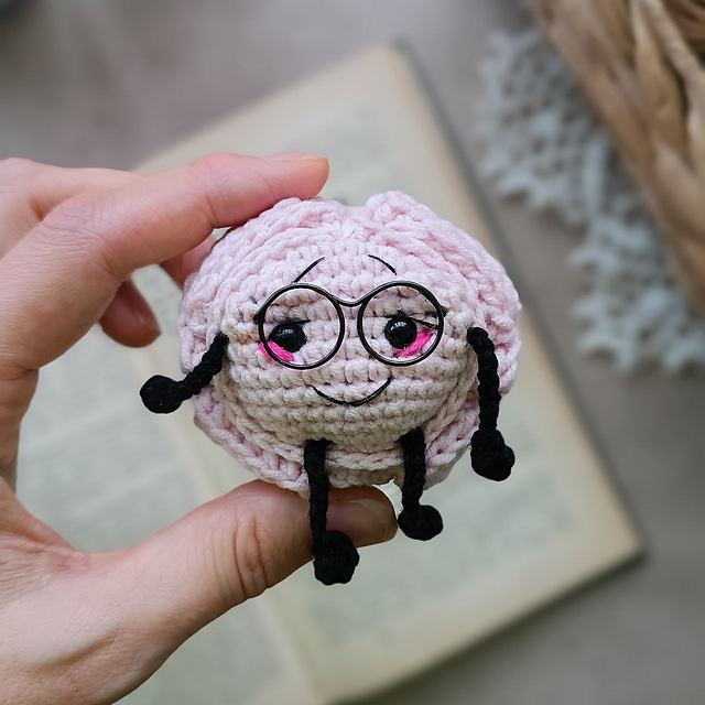 Mini brain keychain