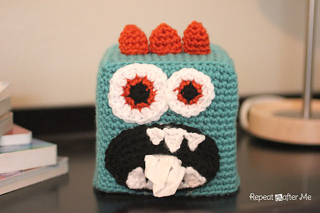 Ravelry: monster kleenex box cover pattern by Sarah Zimmerman
