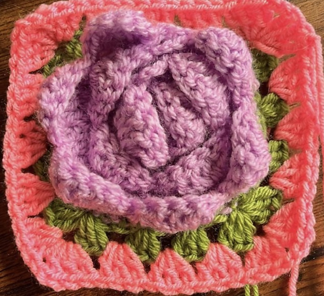 Rose Flower Square