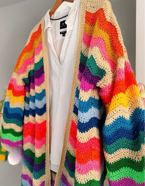 Long Wavy Cardigan