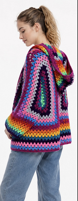 Hexagon Hoodie Cardigan