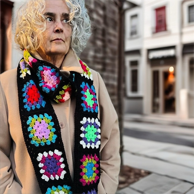 Granny Square Scarf