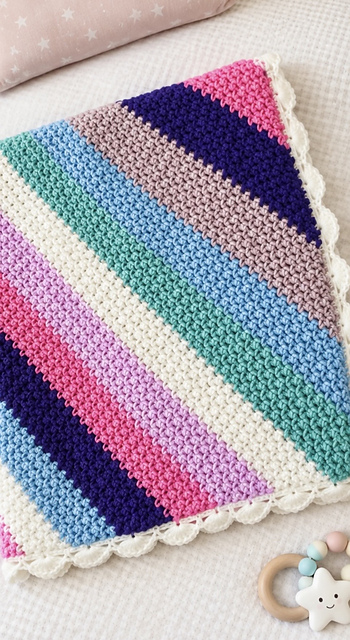 Moss Stitch C2C Blanket