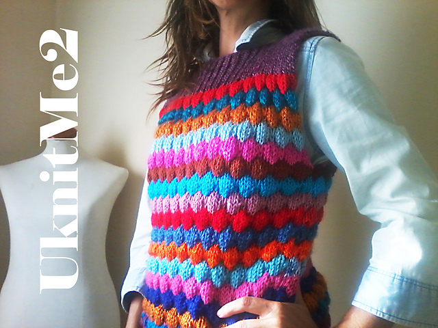 Bubbles Tee Yarn SCRAPS vest