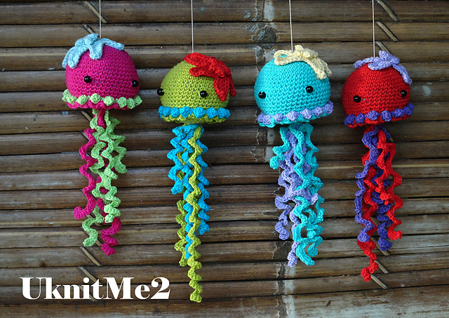 Amigurumi JellyFish Baby Rattle