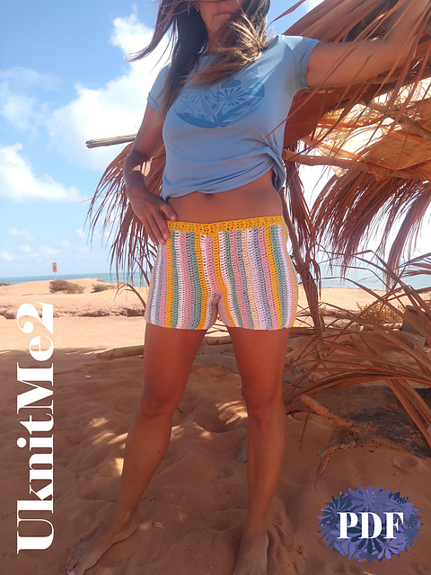 Stripes Shorts Scraps Pants