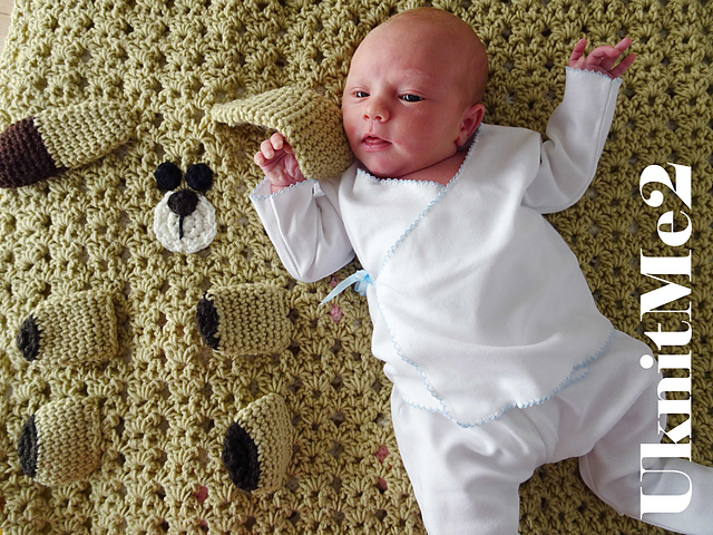 Dog Baby blanket amigurumi & security blanket