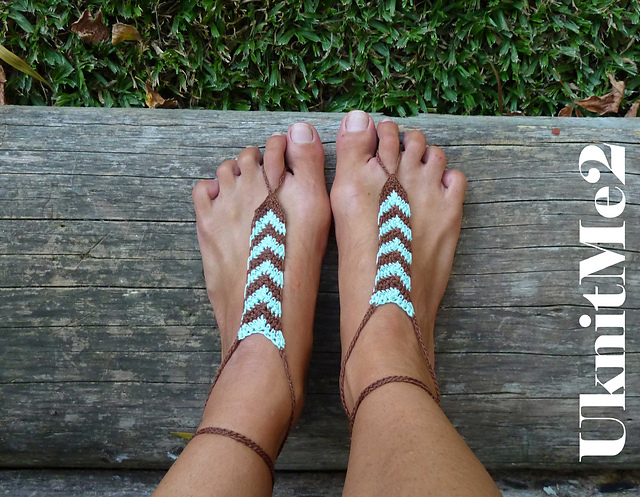 Barefoot Sandals Chevron Nude shoes