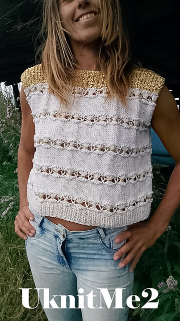 Vest Florinda Top flower Knitting stitch