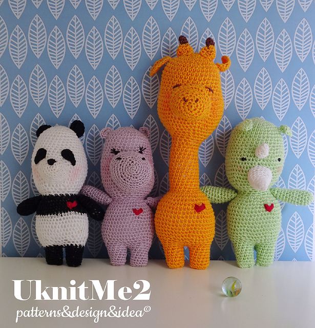 Pocket Pals Wild Animals tiny amigurumis 4x1