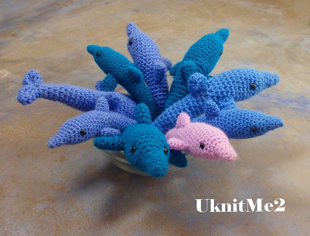 Dolphin Rattle/Toy/Mobile Beginner amigurumi