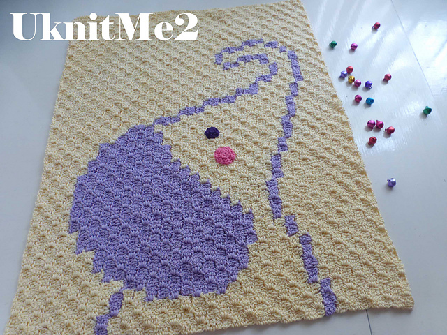 c2c blanket elephant Motif