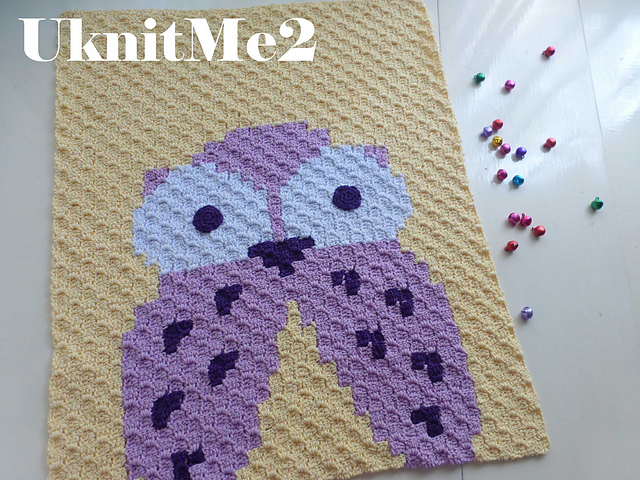 c2c blanket Owl Motif Block