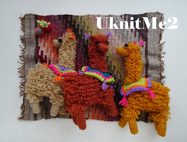 Amigurumi llama doll toy