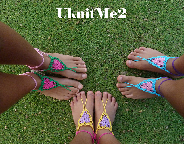 Barefoot Sandals Crochet Childs Girl sandles