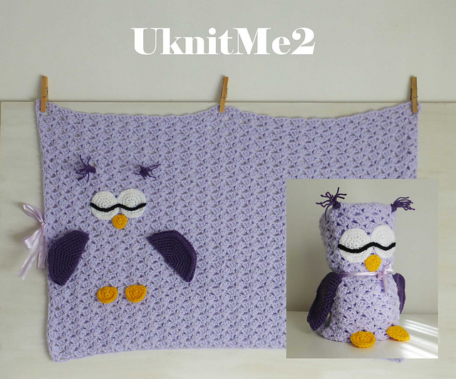 Cuddle & Play blanket Owl crib security Blankie