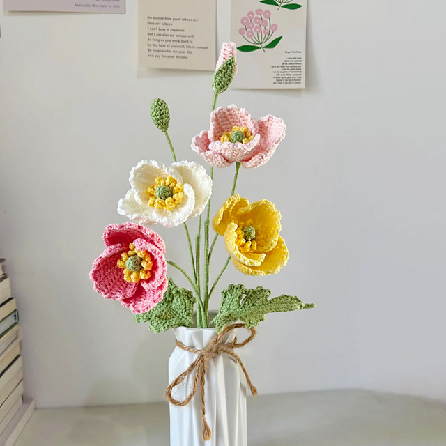 Small Corn Poppy with Tunisian