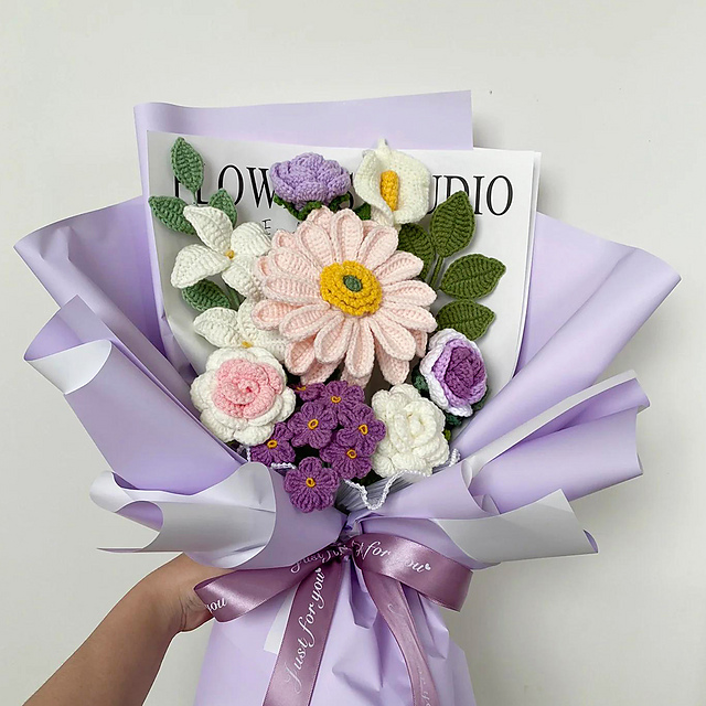 6in1 Gerbera Crochet Bouquet