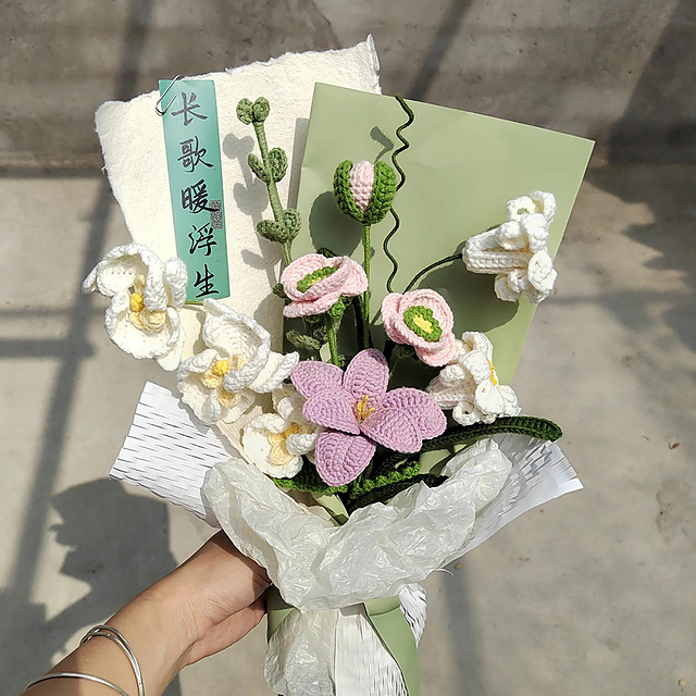 5in1 Phalaenopsis Crochet Flower Bouquet