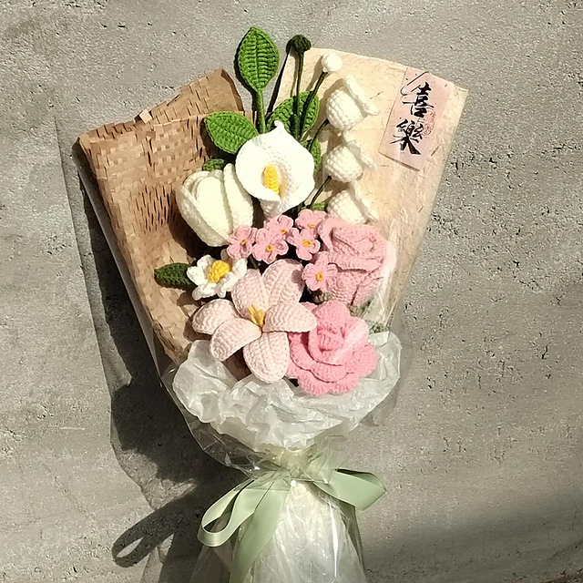 9in1 Calla Lily Crochet Flower Bouquet