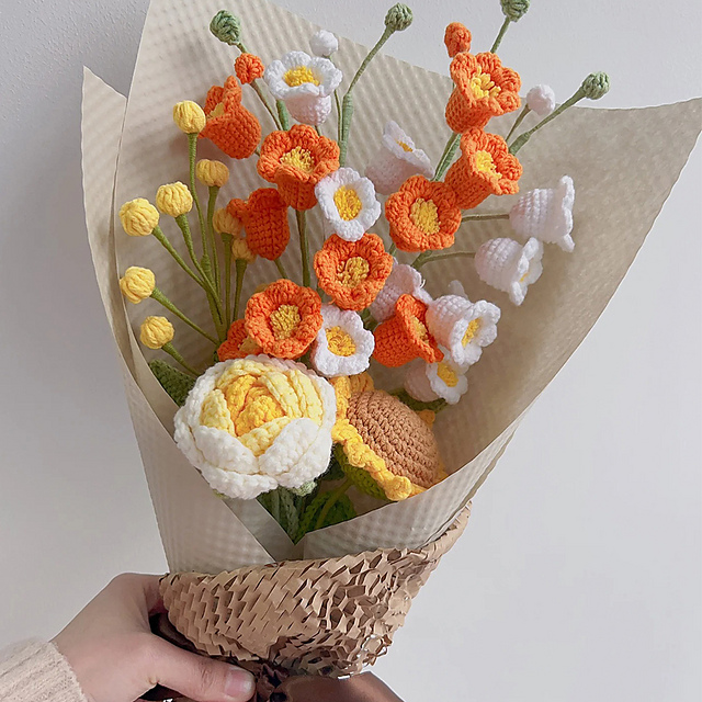 Ravelry: 4in1 Sunflower Crochet Flower Bouquet pattern by Yui Sun